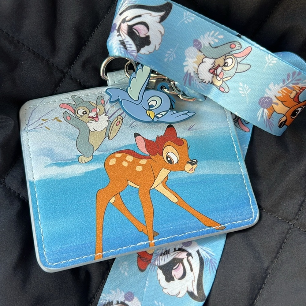 Bambi Disneyland Lanyard ID Holder Park Thumper Keychain holder